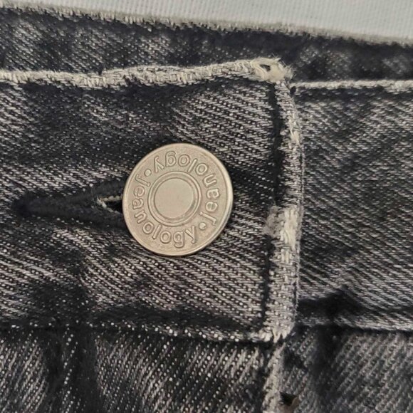 Vintage 80s 90s Jeanology Women's Denim Skirt Black Wash Gems Mermaid 10 - Picture 9 of 10